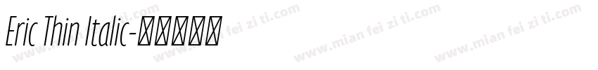 Eric Thin Italic字体转换